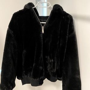 Zara reversible faux fur bomber
